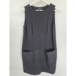 Emporio Armani Black Sleeveless Women Dress Size 40/S With Large Front Pockets